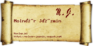Molnár Jázmin névjegykártya